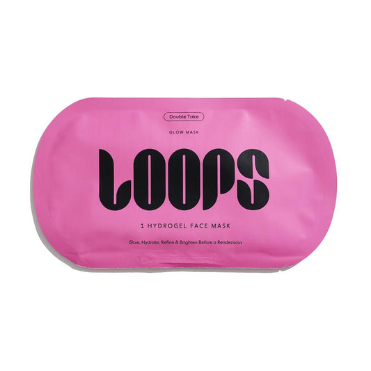 LOOPS DOUBLE TAKE - Glow Hydrogel Face Mask - Calms and Soothes Skin’S Surface - Helps Refine Pores and Brighten for a Flawless Face - Leaves You Glowing and Luminous - for All Skin Types - 1 Pc