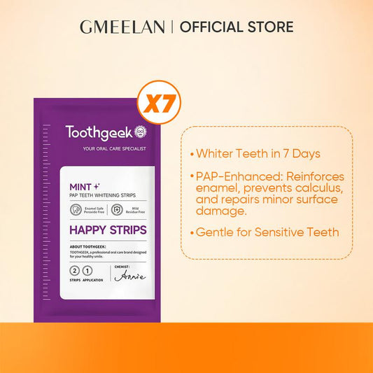 Toothgeek Mint Pap Teeth Strips 7 Days Effective Teeth to Be White Mild and No Residue Funny Stickers