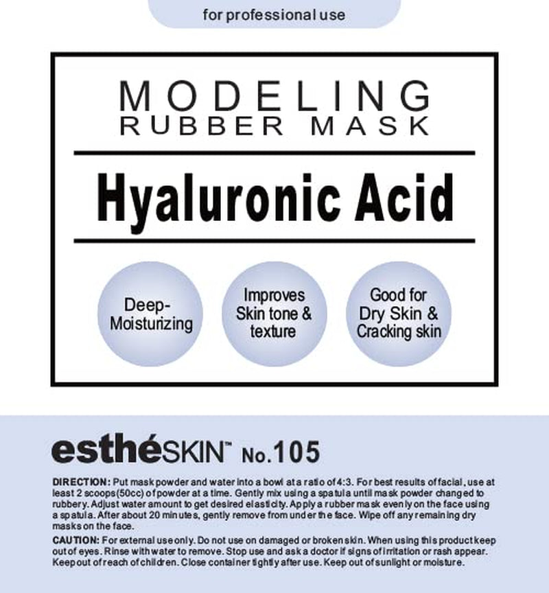 (3 Pack) No.105 Hyaluronic Acid Modeling Mask Powder for Professional Facial Treatment, 35 Oz.