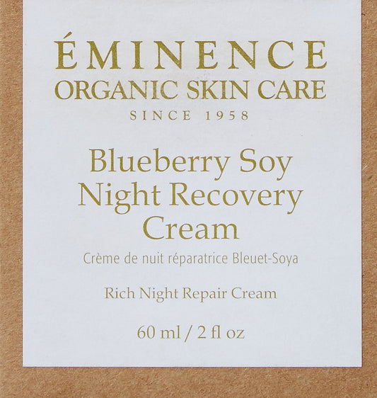 Blueberry Soy Night Recovery Cream for Unisex - 2 Oz Cream