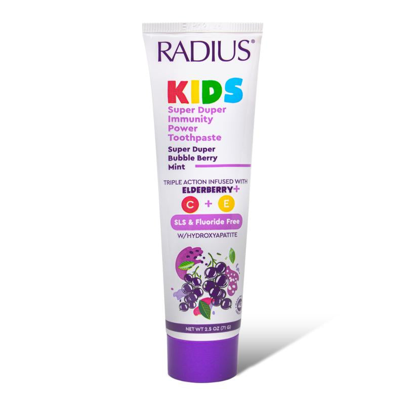 Super Duper Immune Support Toothpaste in Bubble Berry Mint