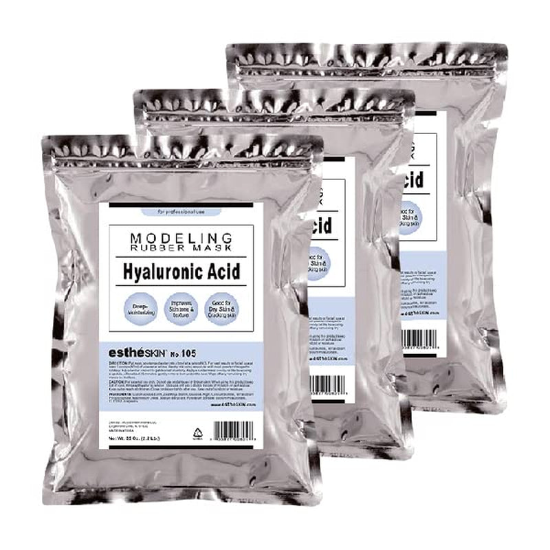 (3 Pack) No.105 Hyaluronic Acid Modeling Mask Powder for Professional Facial Treatment, 35 Oz.